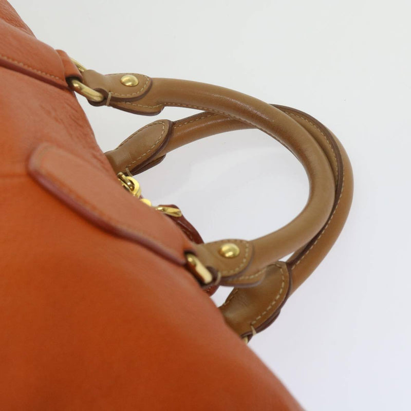 Prada Orange Leather Handbag