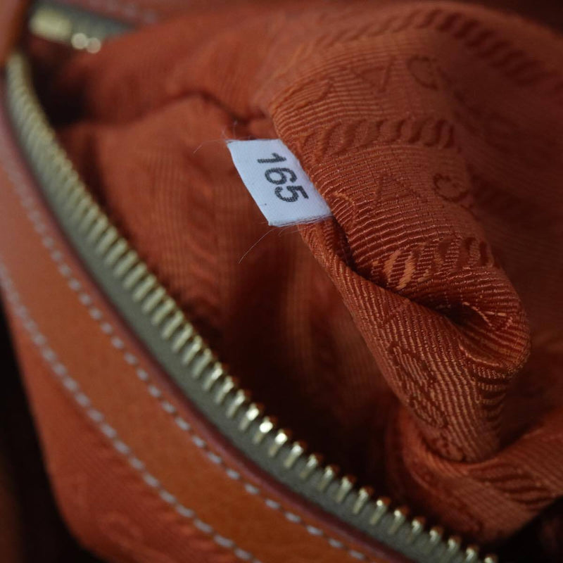 Prada Orange Leather Handbag