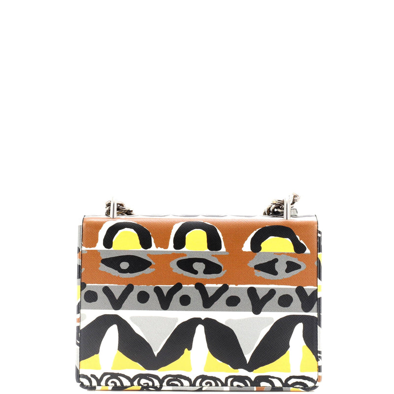 Prada Chain Flap Bag Printed Saffiano
