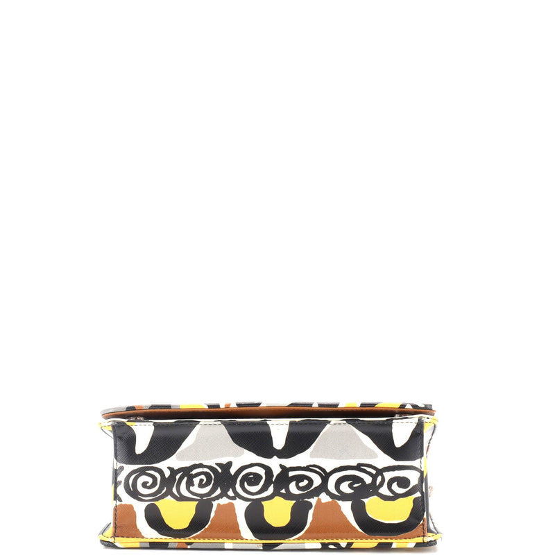 Prada Chain Flap Bag Printed Saffiano