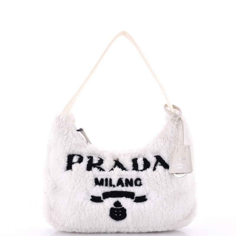 Prada Re-Edition Hobo Terry Cloth Mini