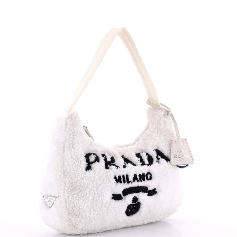 Prada Re-Edition Hobo Terry Cloth Mini
