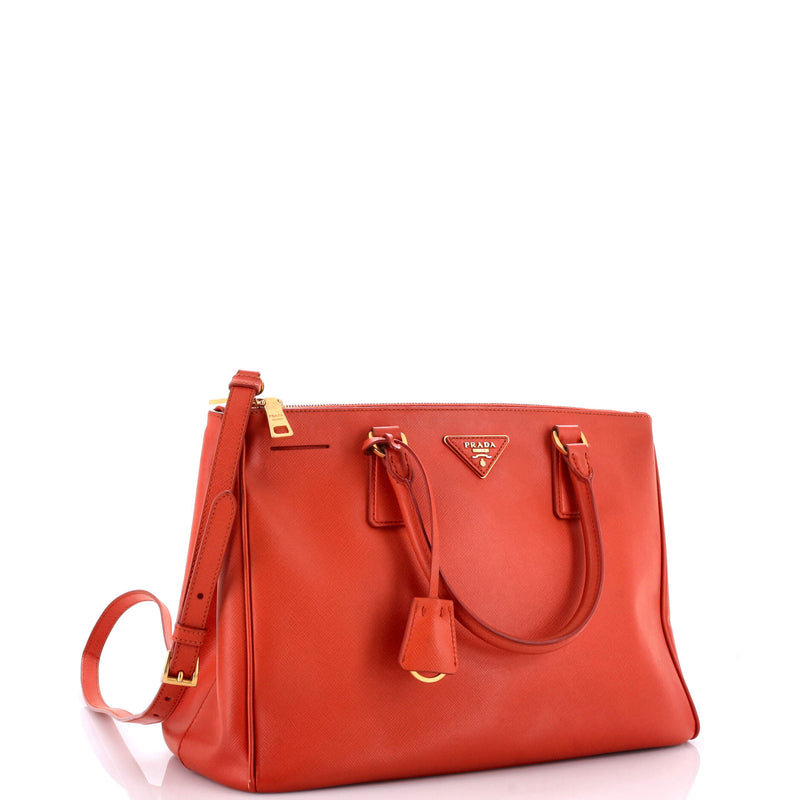 Prada Double Zip Lux Tote Saffiano
