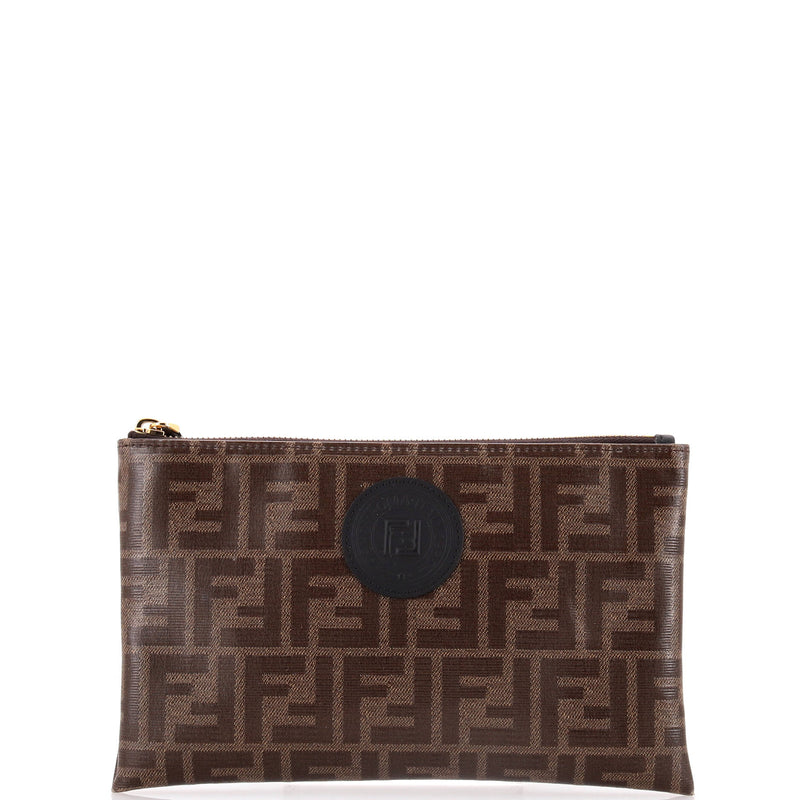 Fendi Ffreedom Logo Stamp Flat Pouch