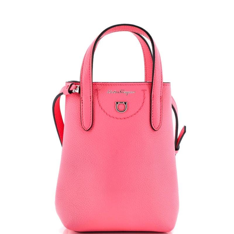 Salvatore Ferragamo Gancini Tote Leather