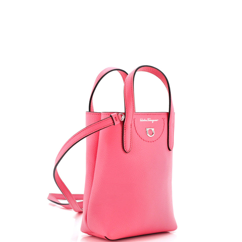 Salvatore Ferragamo Gancini Tote Leather