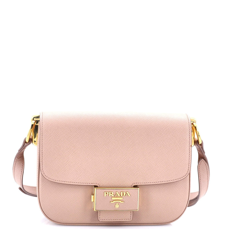 Prada Embleme Flap Bag Saffiano Leather