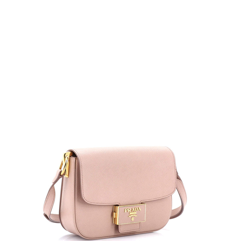 Prada Embleme Flap Bag Saffiano Leather