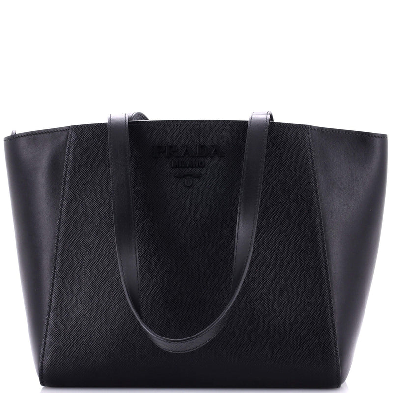 Prada Monochrome Shopping Tote Saffiano