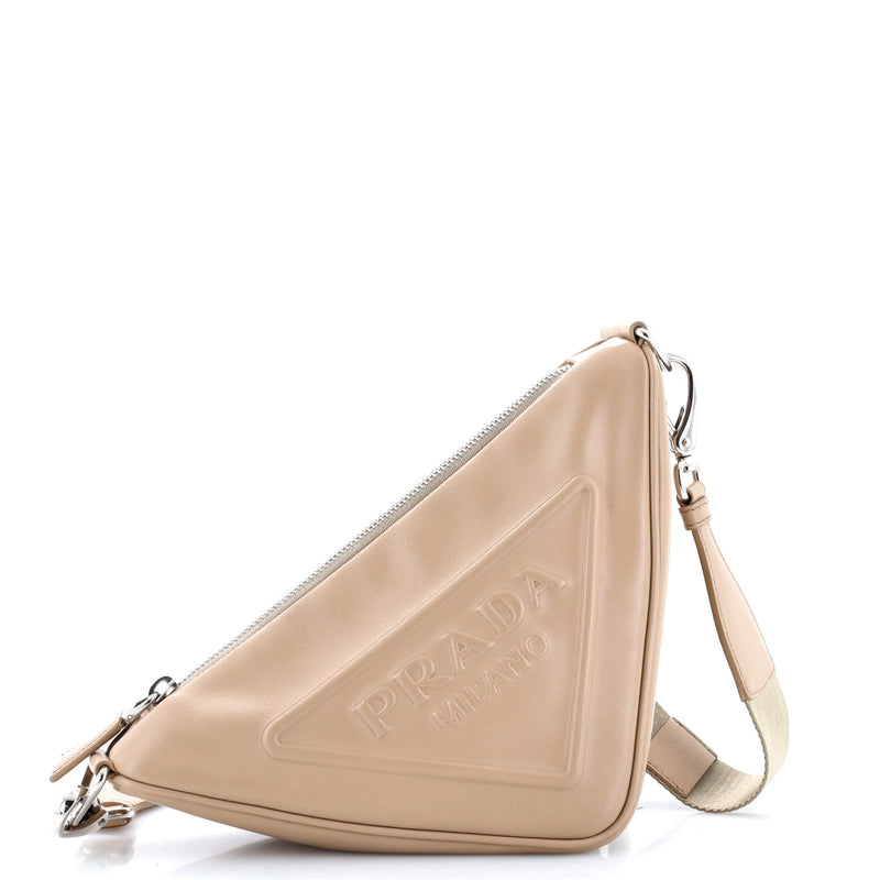 Prada Triangle Logo Zip Crossbody Bag