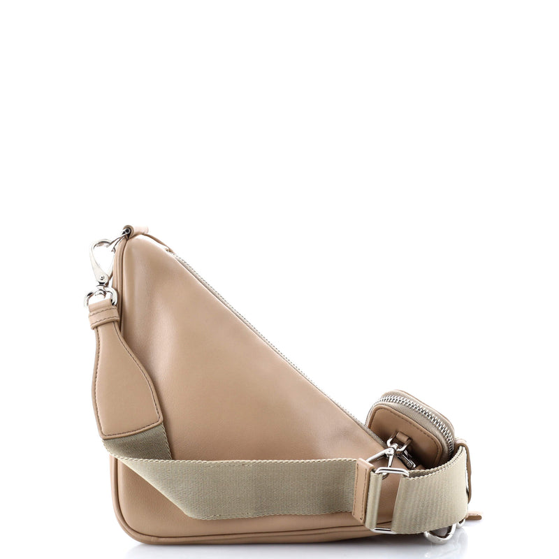 Prada Triangle Logo Zip Crossbody Bag