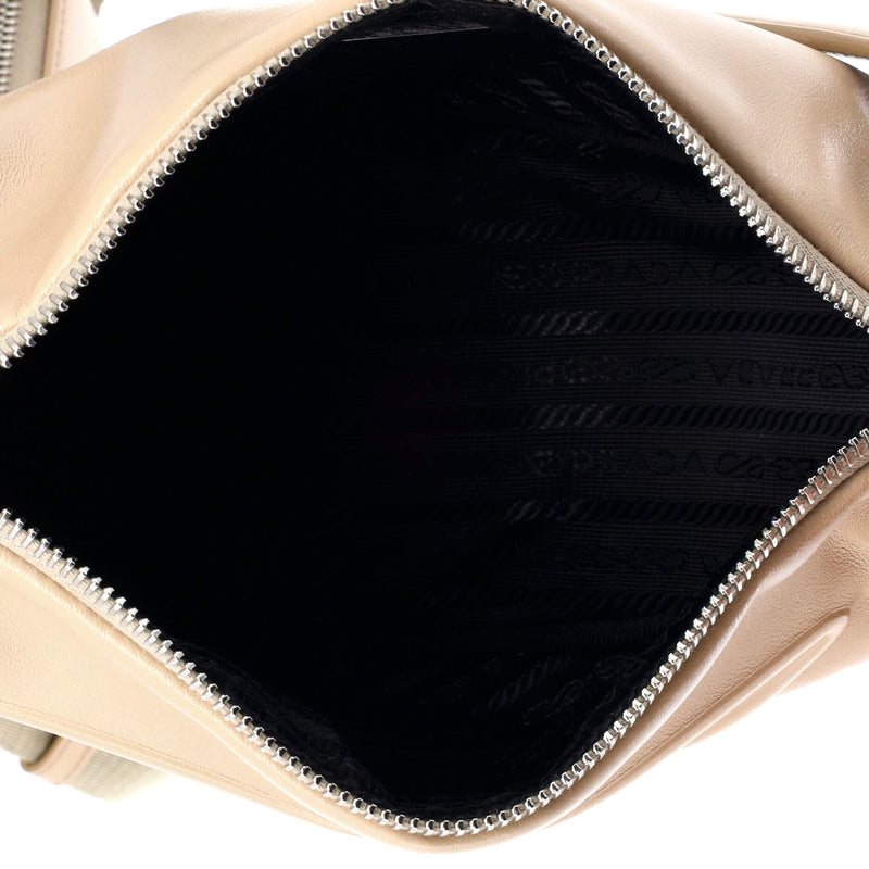 Prada Triangle Logo Zip Crossbody Bag