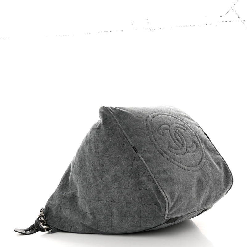 Chanel Canvas Cc Cocoon Travel Tote Grey