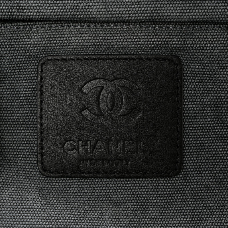 Chanel Canvas Cc Cocoon Travel Tote Grey