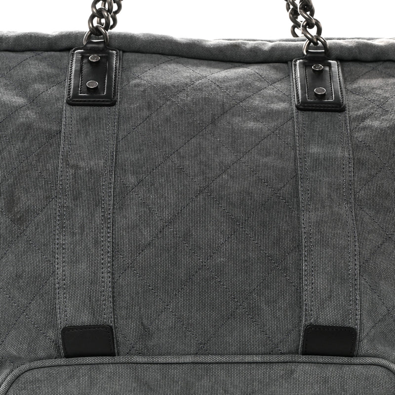 Chanel Canvas Cc Cocoon Travel Tote Grey