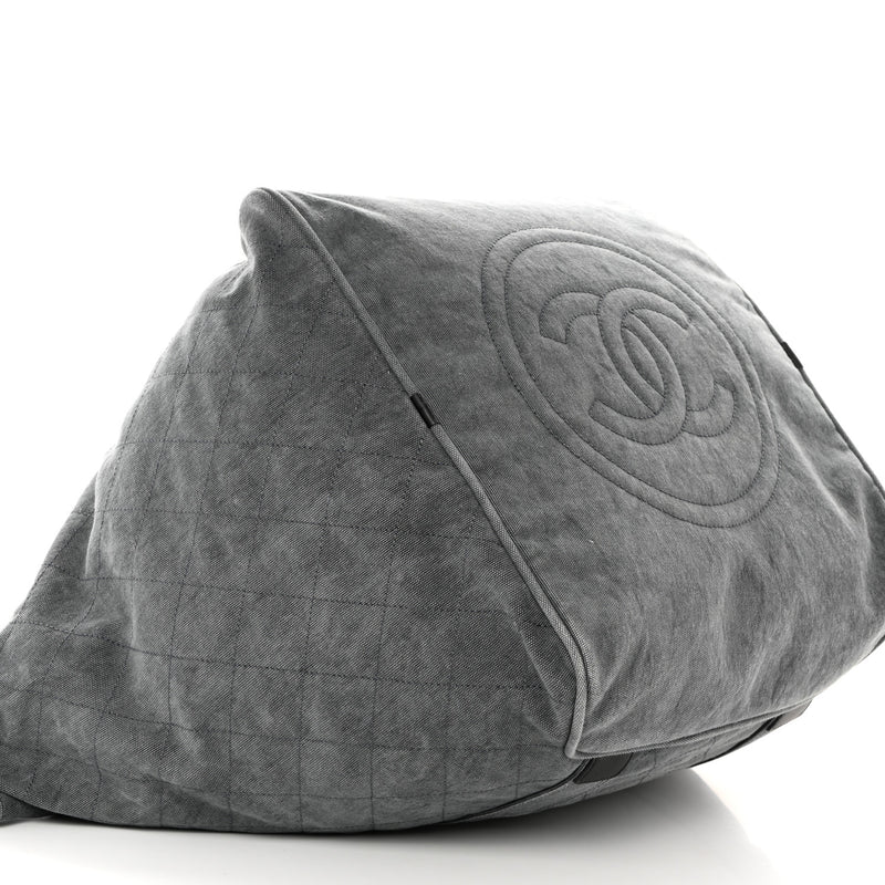Chanel Canvas Cc Cocoon Travel Tote Grey