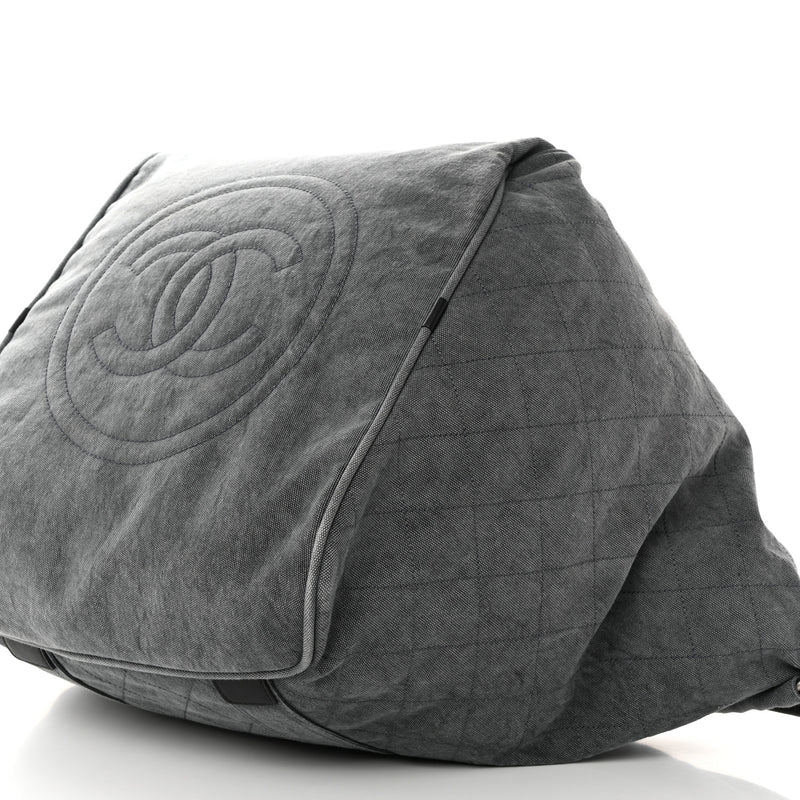 Chanel Canvas Cc Cocoon Travel Tote Grey