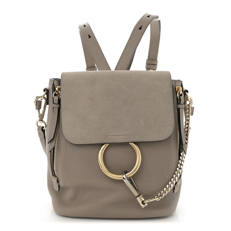 Chloe Suede Calfskin Small Faye Backpack