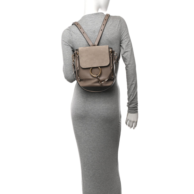 Chloe Suede Calfskin Small Faye Backpack