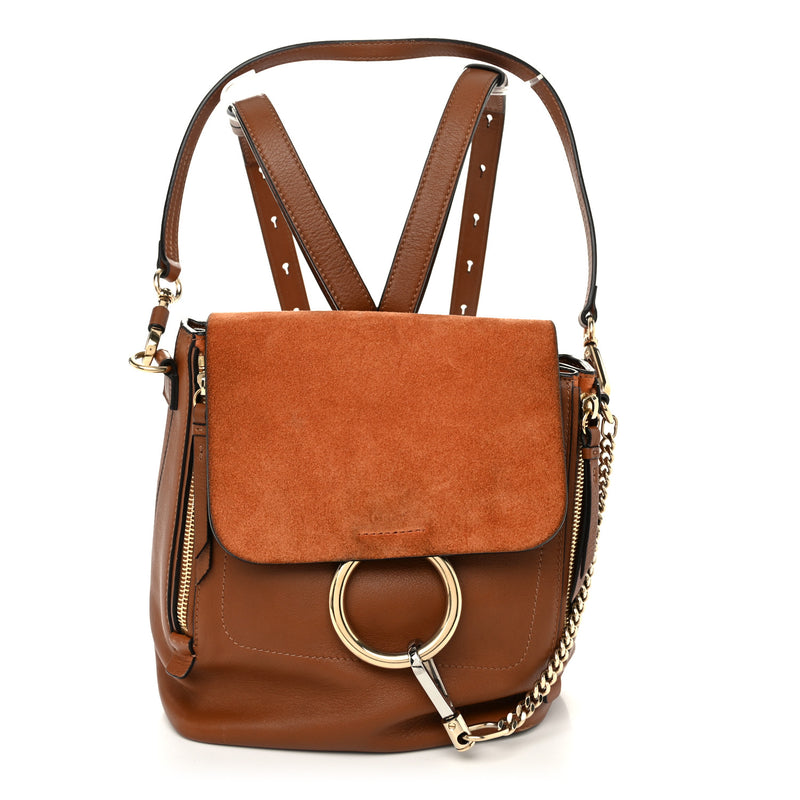 Chloe Suede Calfskin Small Faye Backpack