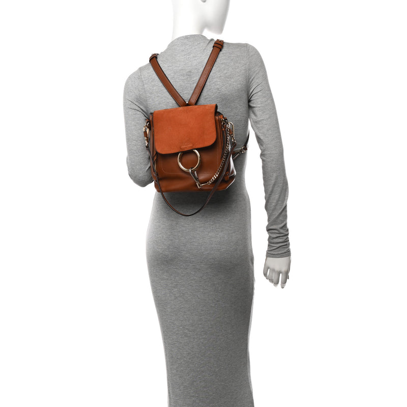 Chloe Suede Calfskin Small Faye Backpack