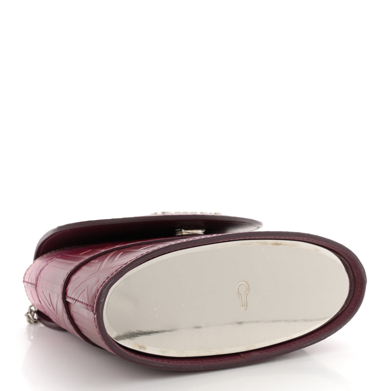 Chloe Calfskin Embossed Small Aby Lock