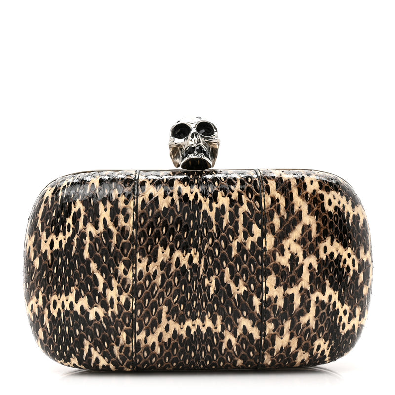 Alexander Mcqueen Snakeskin Skull Box