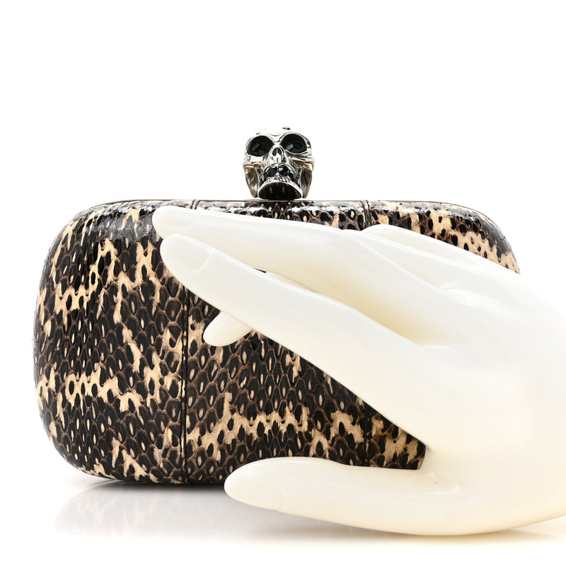 Alexander Mcqueen Snakeskin Skull Box