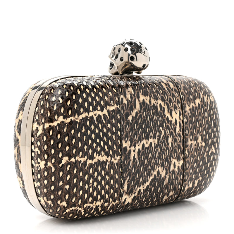 Alexander Mcqueen Snakeskin Skull Box