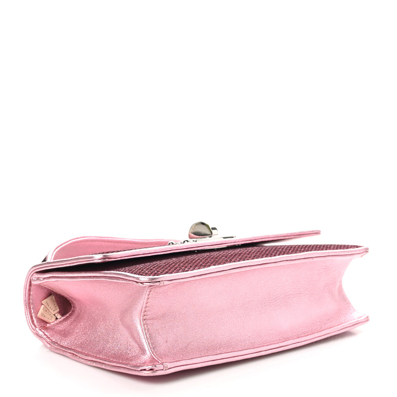 Miu Paillettes Sequin Cleo Top Handle
