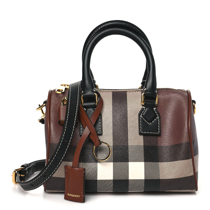 Burberry E-Canvas Check Mini Bowling Bag
