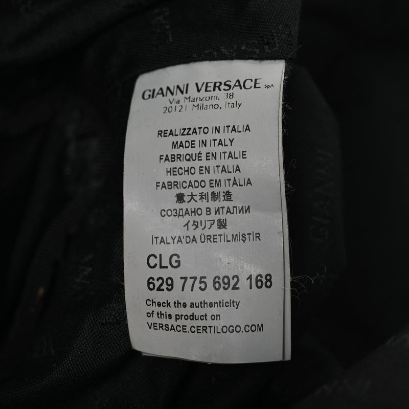 Versace Nylon Goatskin Studded Palazzo