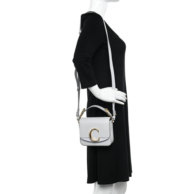 Chloe Calfskin Lizard Embossed Mini C
