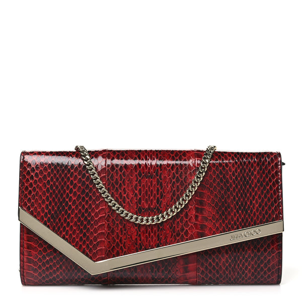 Jimmy Choo Snakeskin Embossed Wallet On