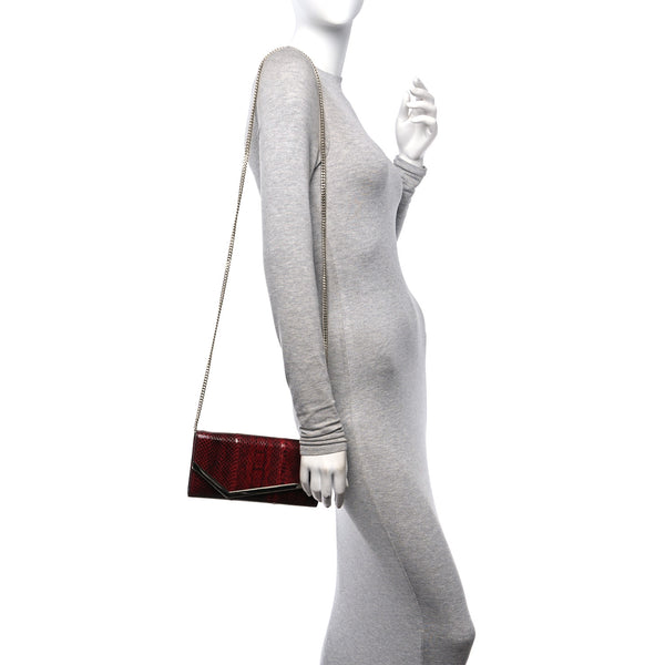 Jimmy Choo Snakeskin Embossed Wallet On