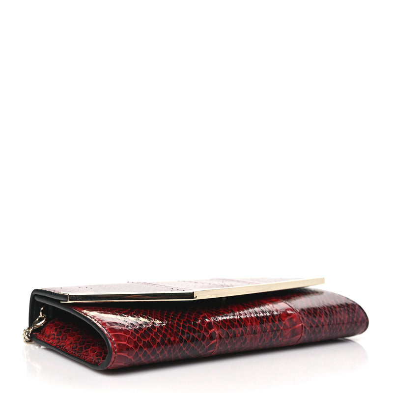 Jimmy Choo Snakeskin Embossed Wallet On