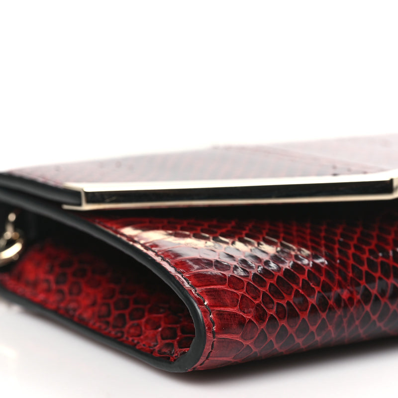 Jimmy Choo Snakeskin Embossed Wallet On