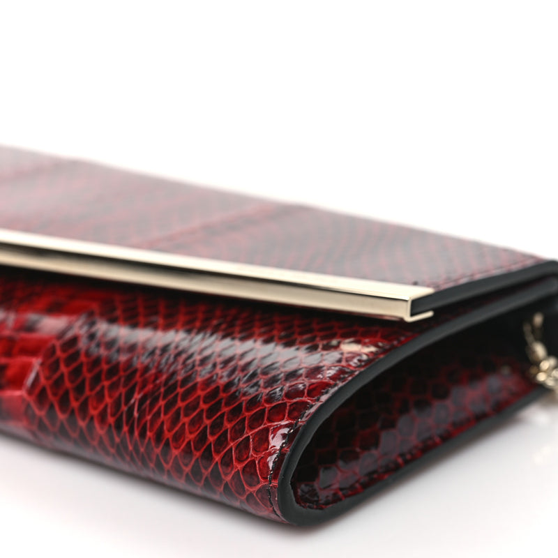 Jimmy Choo Snakeskin Embossed Wallet On