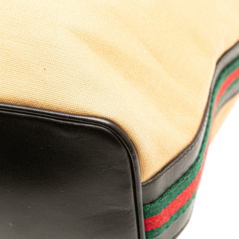 Gucci Web Brown Light Canvas Fabric