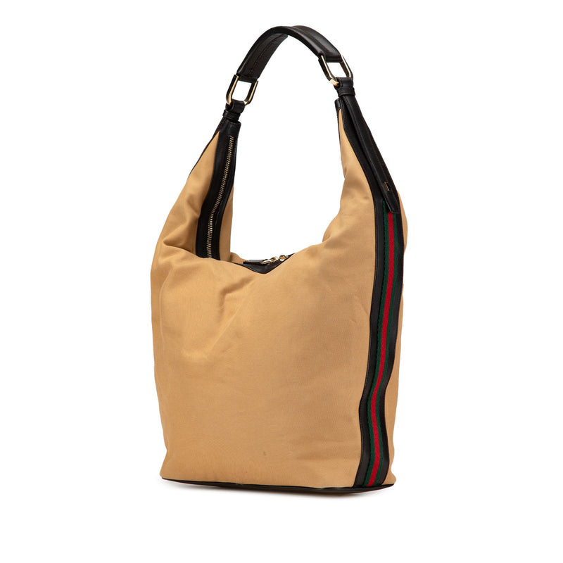Gucci Web Brown Light Canvas Fabric