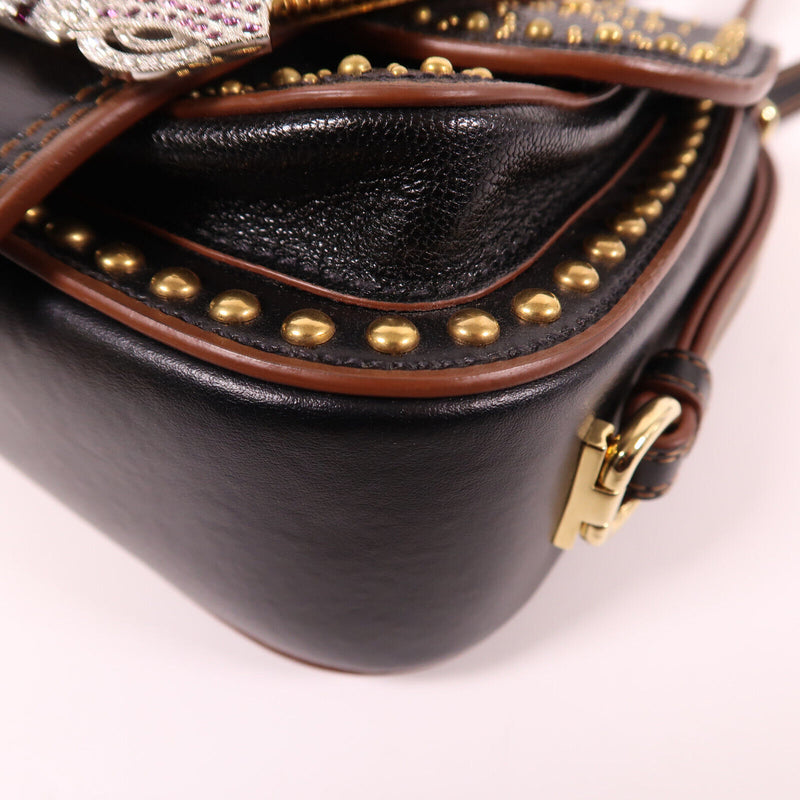 Miu Ghw Shoulder Bag Calfskin Leather