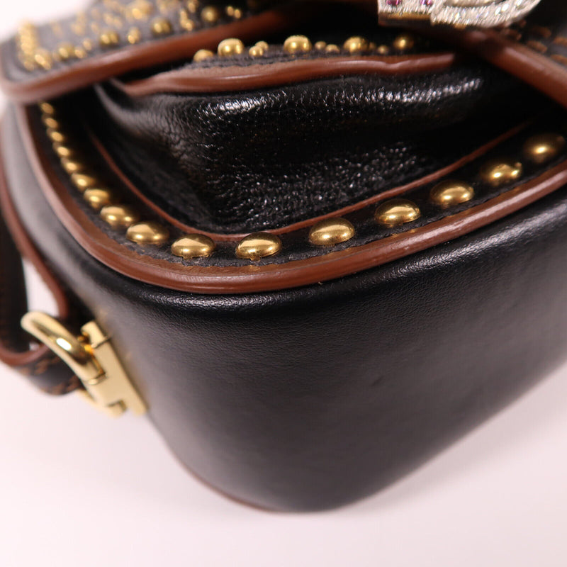 Miu Ghw Shoulder Bag Calfskin Leather