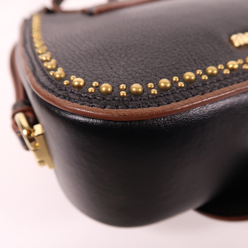 Miu Ghw Shoulder Bag Calfskin Leather
