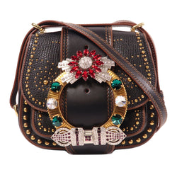 Miu Ghw Shoulder Bag Calfskin Leather