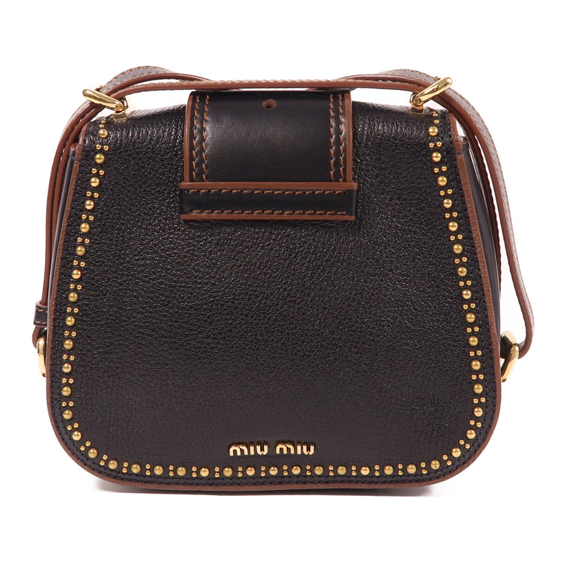 Miu Ghw Shoulder Bag Calfskin Leather