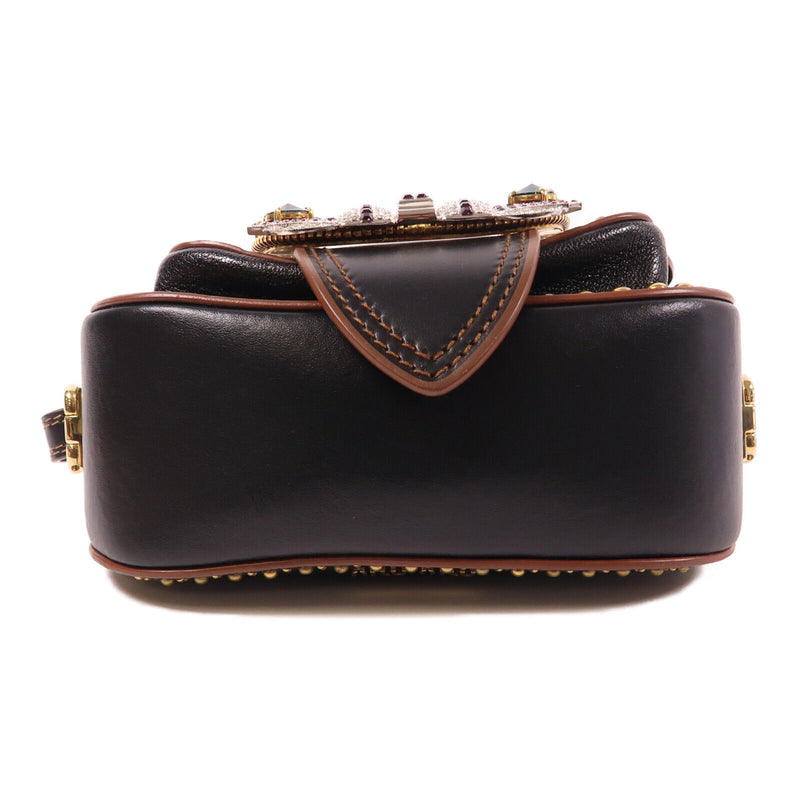 Miu Ghw Shoulder Bag Calfskin Leather