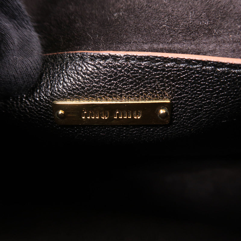 Miu Ghw Shoulder Bag Calfskin Leather