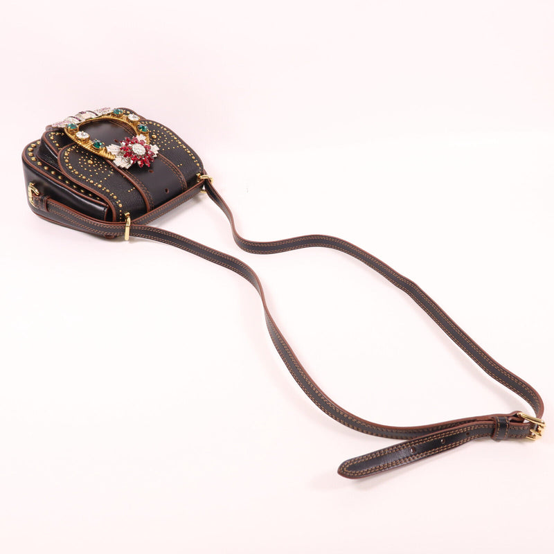 Miu Ghw Shoulder Bag Calfskin Leather