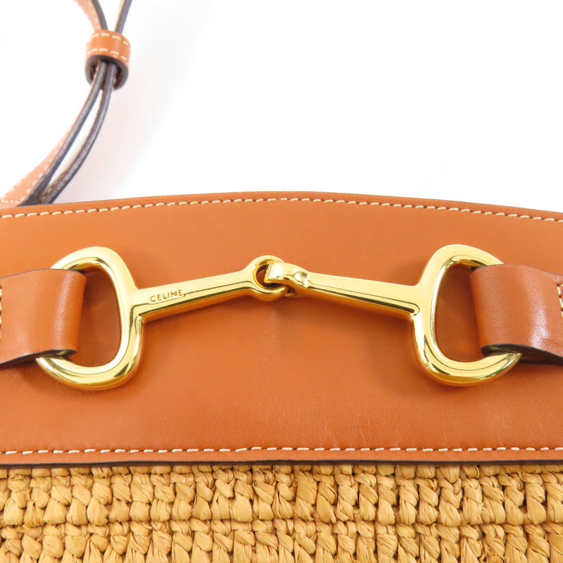 Celine Ghw Crecy Bucket Bag Raffia Brown