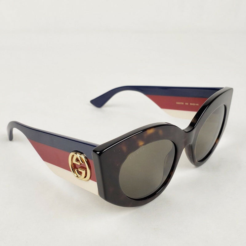 New Gucci Havana Oversize Cat Eye